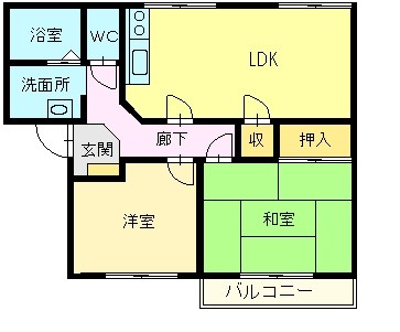 グリーンハイツ 間取り図