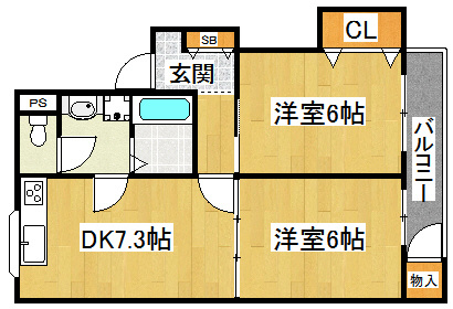 マンション藤Ⅰ番館 間取り図