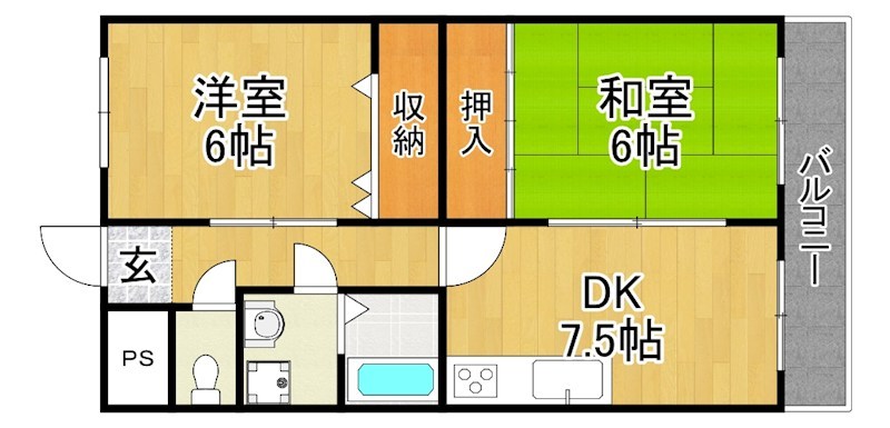 ハイライズ仙水 間取り