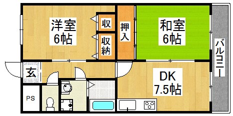 ハイライズ仙水 間取り図