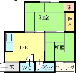コーポ森 間取り図