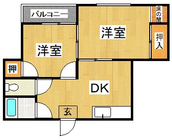 コーポ森 間取り図