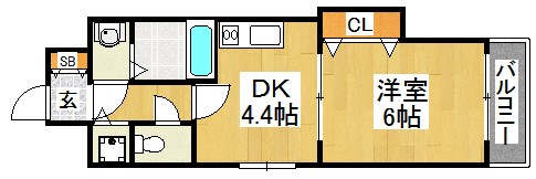 ＴＫアンバーコート堺東Ⅱ 間取り図