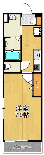 MARUMO COURT Ⅰ 203号室 間取り