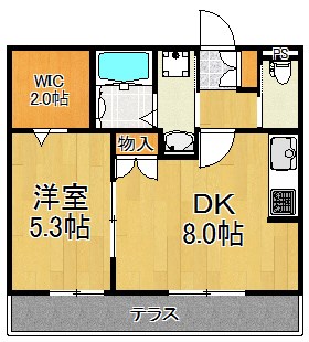 ベルフローラ 103号室 間取り