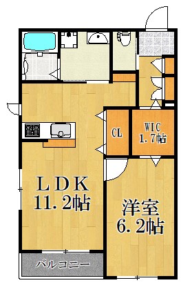 La Fonte 202号室 間取り