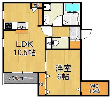 La Fonte 203号室 間取り