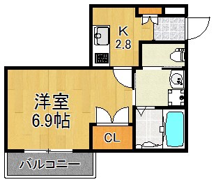 Felicia・K 303号室 間取り