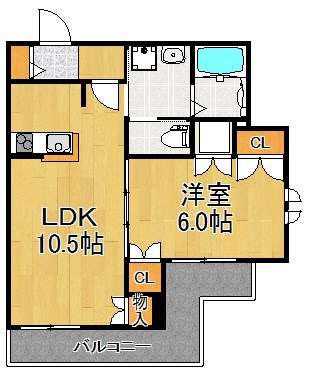メゾン ド エケベリア 201号室 間取り