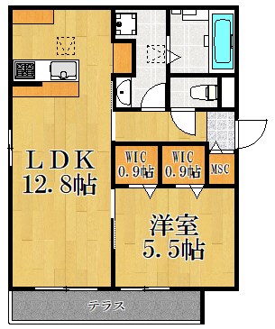 Inland Sea 102号室 間取り