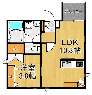 ヘーベルテラス 301号室 間取り