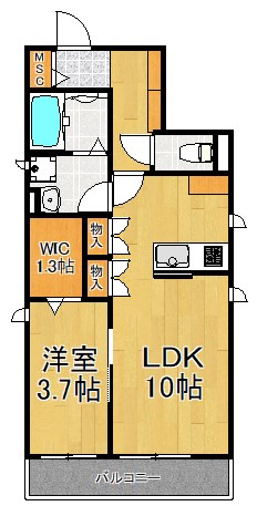ヘーベルテラス 202号室 間取り