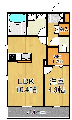 Jade Gate 201号室 間取り