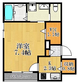 K space 201号室 間取り