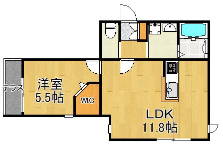 グランシャリオ　Ⅱ 101号室 間取り