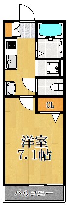 LIBERTE YAKO 207号室 間取り
