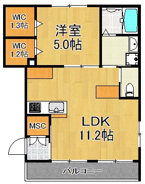 PRIME 202号室 間取り