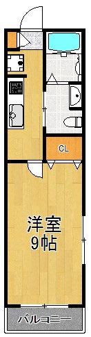 グリーンガーネット 101号室 間取り