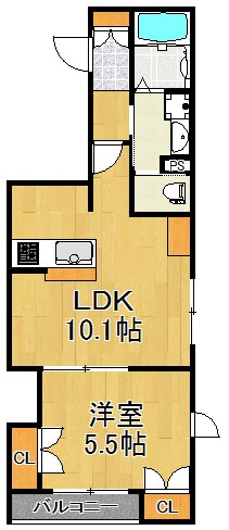 リーリック10 301号室 間取り