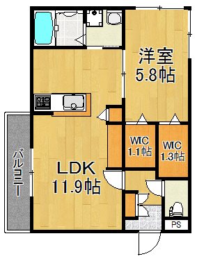 Buena 103号室 間取り