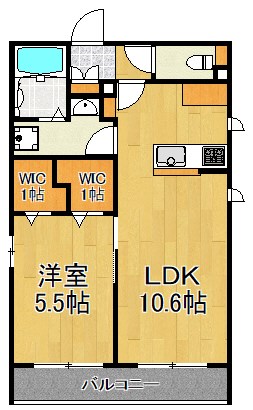 フレシール平間 201号室 間取り
