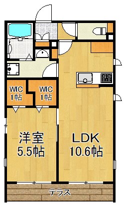 フレシール平間 101号室 間取り