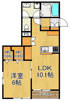 フレシール平間 103号室 間取り