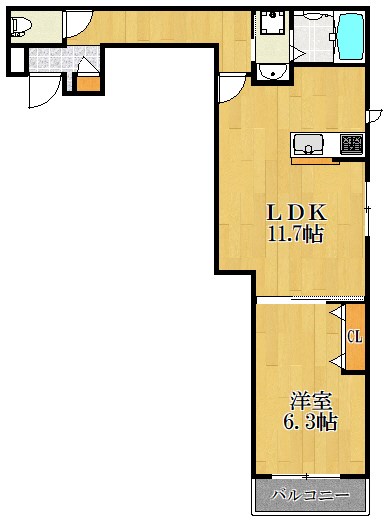 Maison Meteo 203号室 間取り