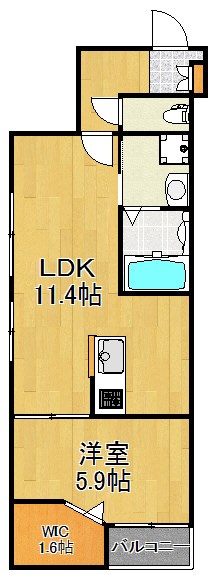 アジュールコート 303号室 間取り