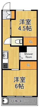 横浜スカイマンション 503号室 間取り