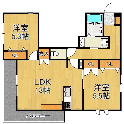 Vista 302号室 間取り