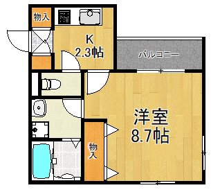 FMフォーチュン 203号室 間取り