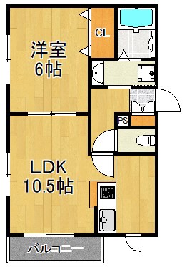 パルクヴェール 106号室 間取り