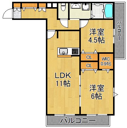 カーサ　シルエラ 404号室 間取り