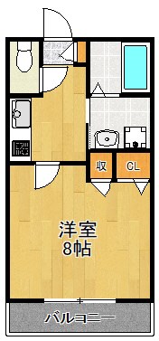 LAMBS  HILL 102号室 間取り