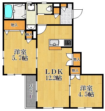 Chrysantheme 302号室 間取り