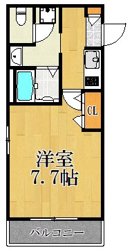 クレアール 201号室 間取り