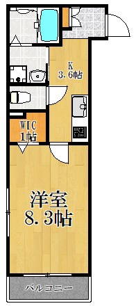 クエストコート 108号室 間取り