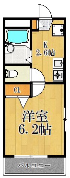 フォルテシモ 201号室 間取り