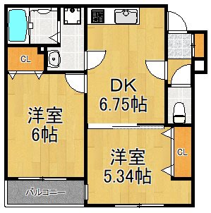 コスモス明神館 202号室 間取り