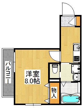 ラ・フォート新城 103号室 間取り