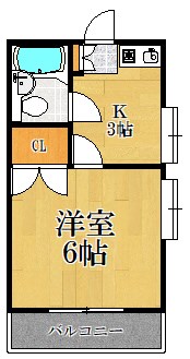 サニーハイツ 201号室 間取り