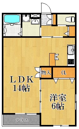 アベニュー大島 101号室 間取り