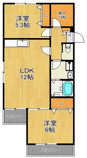 Vista 103号室 間取り