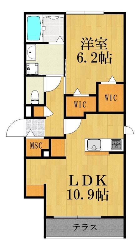 ドエル新川崎 102号室 間取り