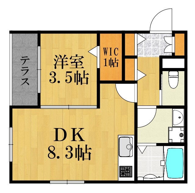レセーナ 101号室 間取り