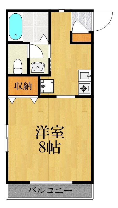 メゾン夢見ヶ崎  102号室 間取り
