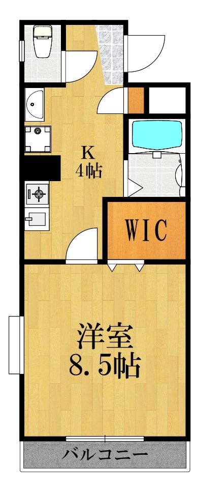 マーヴェル下北 204号室 間取り
