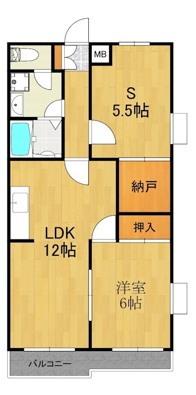 ドミール鹿島 101号室 間取り