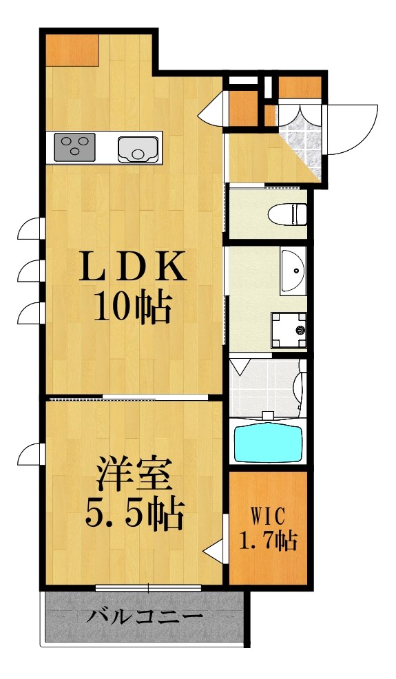 Soleil紺屋町 K301号室 間取り